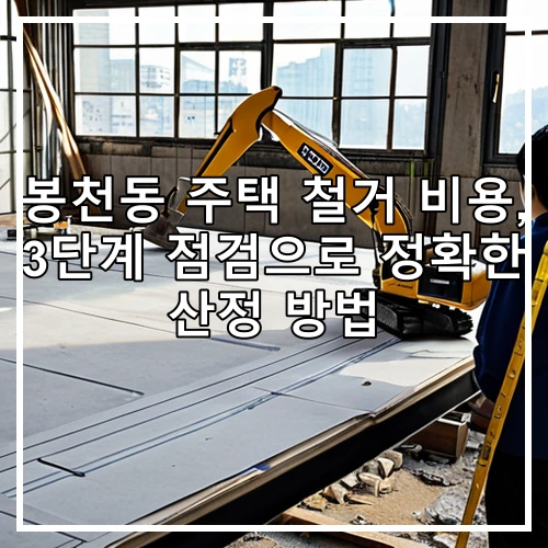 봉천동 주택 철거 비용, 3단계 점검으로 정확한 산정 방법