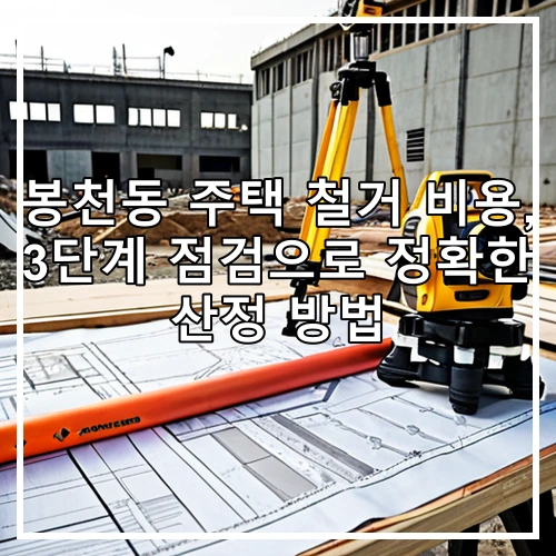 봉천동 주택 철거 비용, 3단계 점검으로 정확한 산정 방법