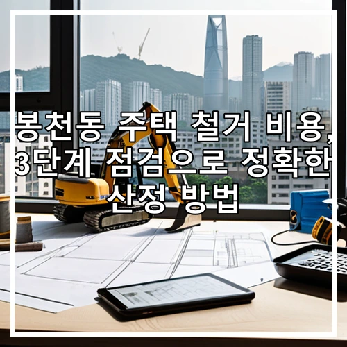 봉천동 주택 철거 비용, 3단계 점검으로 정확한 산정 방법