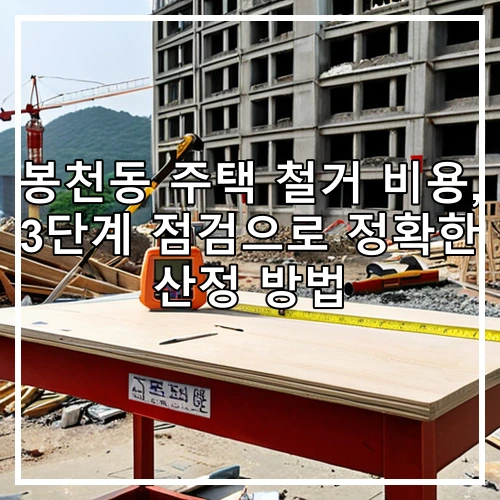 봉천동 주택 철거 비용, 3단계 점검으로 정확한 산정 방법
