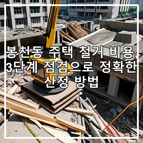 봉천동 주택 철거 비용, 3단계 점검으로 정확한 산정 방법