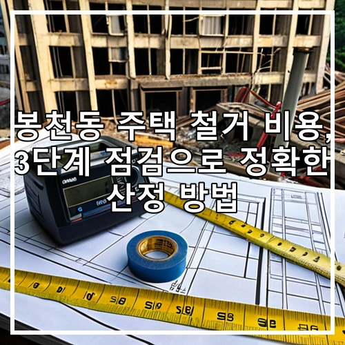 봉천동 주택 철거 비용, 3단계 점검으로 정확한 산정 방법
