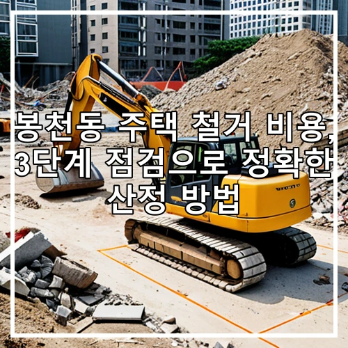 봉천동 주택 철거 비용, 3단계 점검으로 정확한 산정 방법