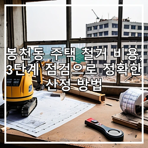 봉천동 주택 철거 비용, 3단계 점검으로 정확한 산정 방법