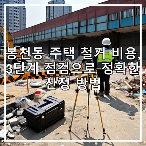 봉천동 주택 철거 비용, 3단계 점검으로 정확한 산정 방법