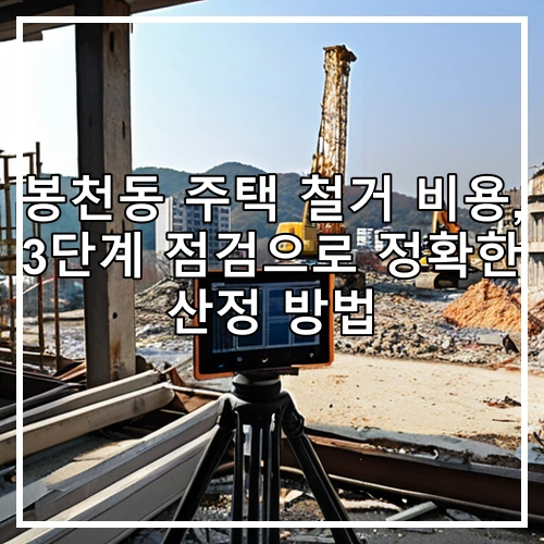 봉천동 주택 철거 비용, 3단계 점검으로 정확한 산정 방법