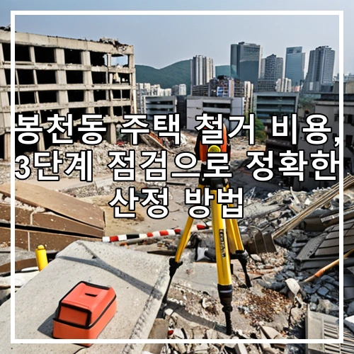 봉천동 주택 철거 비용, 3단계 점검으로 정확한 산정 방법