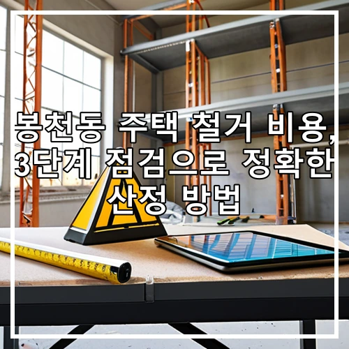 봉천동 주택 철거 비용, 3단계 점검으로 정확한 산정 방법