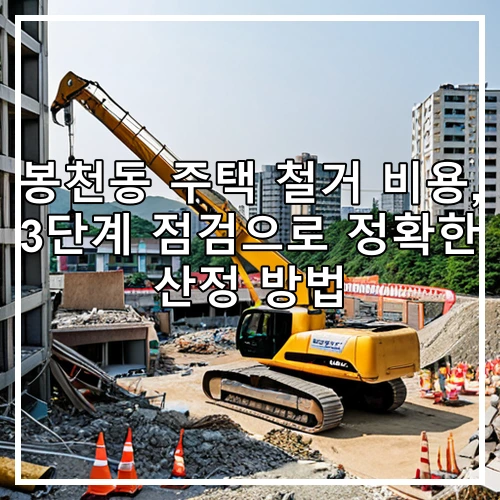 봉천동 주택 철거 비용, 3단계 점검으로 정확한 산정 방법