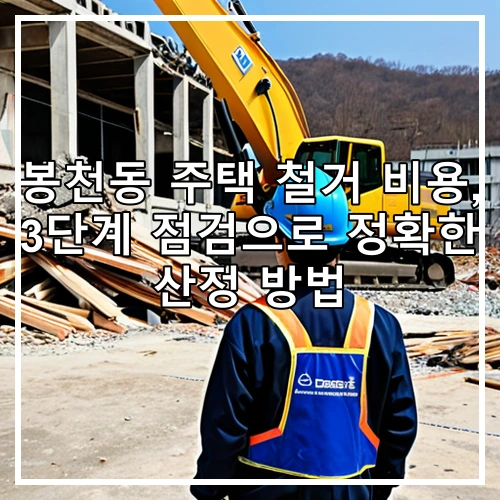 봉천동 주택 철거 비용, 3단계 점검으로 정확한 산정 방법