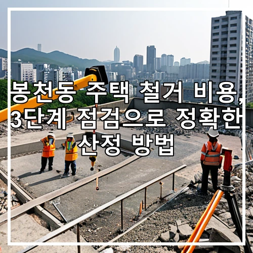 봉천동 주택 철거 비용, 3단계 점검으로 정확한 산정 방법