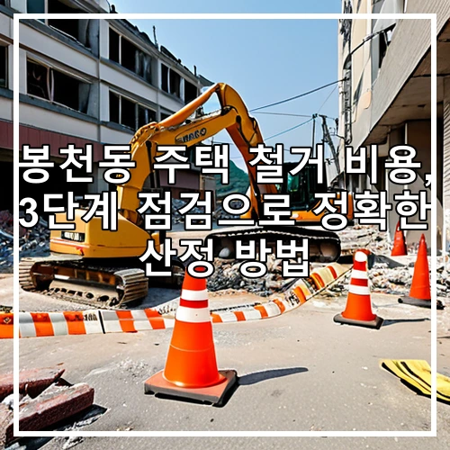봉천동 주택 철거 비용, 3단계 점검으로 정확한 산정 방법