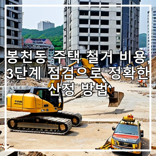 봉천동 주택 철거 비용, 3단계 점검으로 정확한 산정 방법