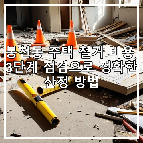 봉천동 주택 철거 비용, 3단계 점검으로 정확한 산정 방법