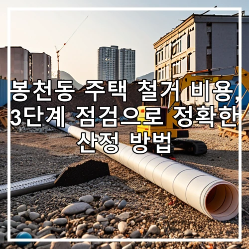 봉천동 주택 철거 비용, 3단계 점검으로 정확한 산정 방법