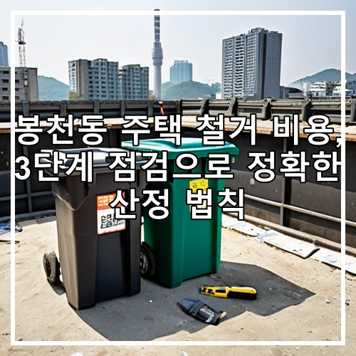 봉천동 주택 철거 비용, 3단계 점검으로 정확한 산정 법칙