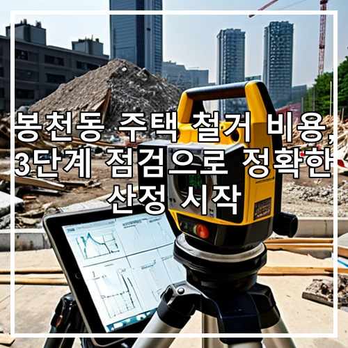 봉천동 주택 철거 비용, 3단계 점검으로 정확한 산정 시작