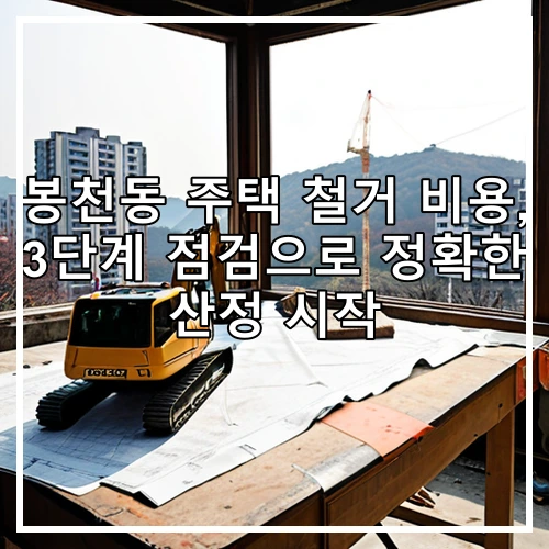 봉천동 주택 철거 비용, 3단계 점검으로 정확한 산정 시작