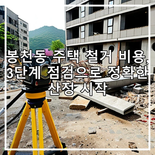 봉천동 주택 철거 비용, 3단계 점검으로 정확한 산정 시작