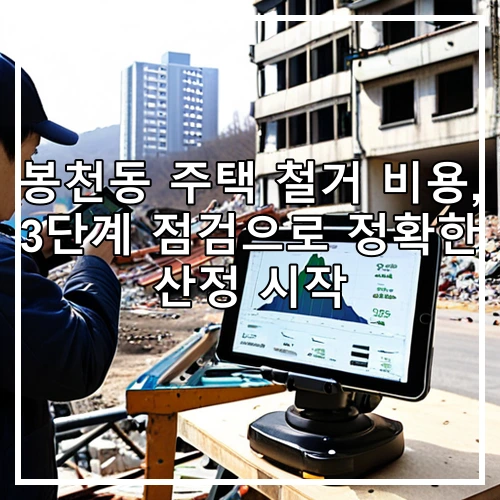 봉천동 주택 철거 비용, 3단계 점검으로 정확한 산정 시작