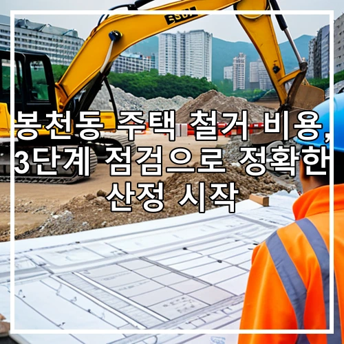 봉천동 주택 철거 비용, 3단계 점검으로 정확한 산정 시작