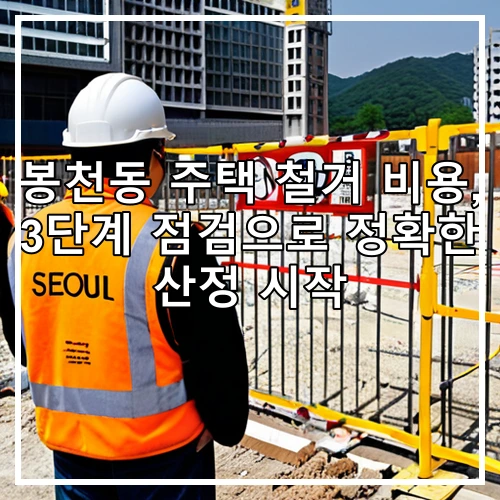 봉천동 주택 철거 비용, 3단계 점검으로 정확한 산정 시작