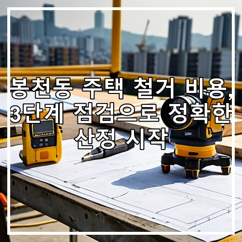 봉천동 주택 철거 비용, 3단계 점검으로 정확한 산정 시작