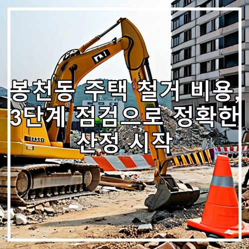 봉천동 주택 철거 비용, 3단계 점검으로 정확한 산정 시작