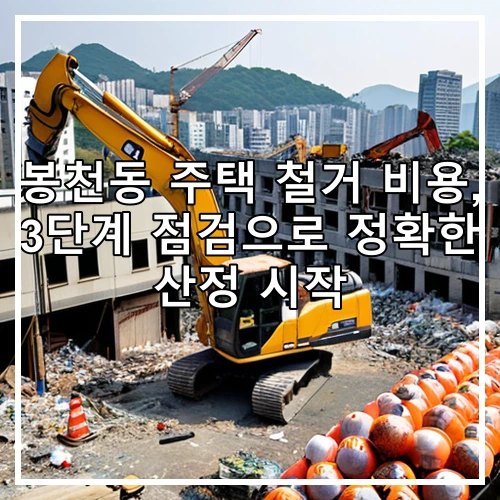 봉천동 주택 철거 비용, 3단계 점검으로 정확한 산정 시작