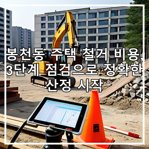 봉천동 주택 철거 비용, 3단계 점검으로 정확한 산정 시작