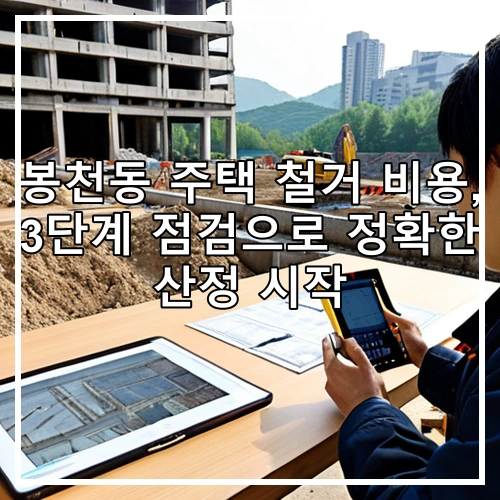 봉천동 주택 철거 비용, 3단계 점검으로 정확한 산정 시작