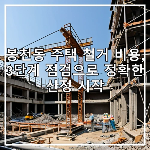 봉천동 주택 철거 비용, 3단계 점검으로 정확한 산정 시작