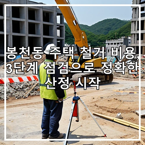 봉천동 주택 철거 비용, 3단계 점검으로 정확한 산정 시작