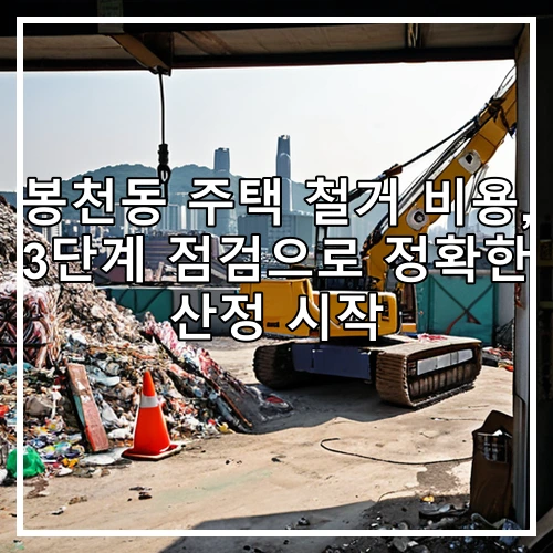 봉천동 주택 철거 비용, 3단계 점검으로 정확한 산정 시작