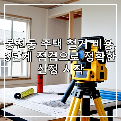 봉천동 주택 철거 비용, 3단계 점검으로 정확한 산정 시작