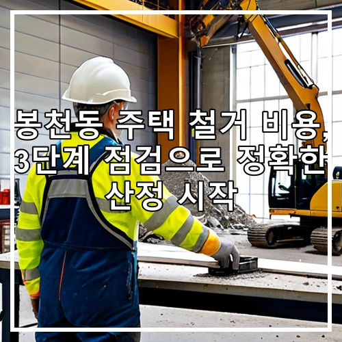 봉천동 주택 철거 비용, 3단계 점검으로 정확한 산정 시작