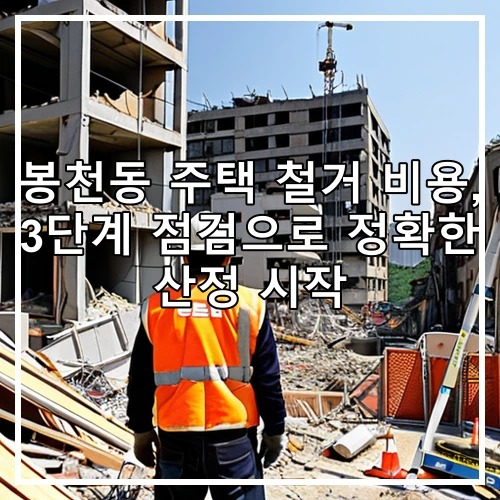 봉천동 주택 철거 비용, 3단계 점검으로 정확한 산정 시작