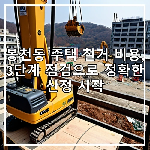봉천동 주택 철거 비용, 3단계 점검으로 정확한 산정 시작