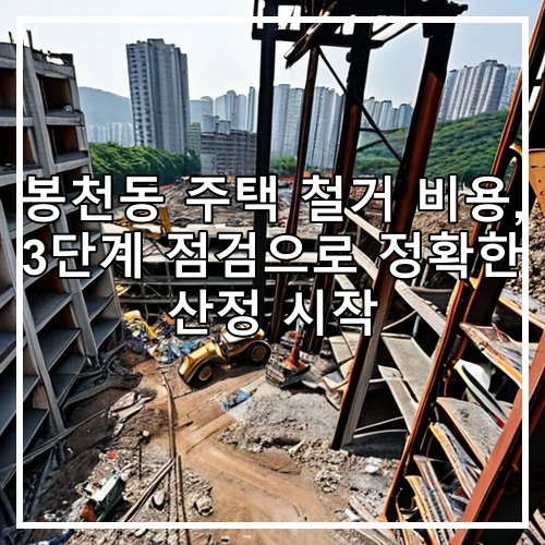봉천동 주택 철거 비용, 3단계 점검으로 정확한 산정 시작