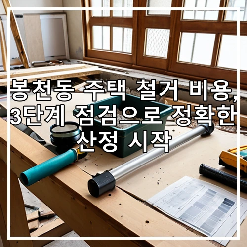 봉천동 주택 철거 비용, 3단계 점검으로 정확한 산정 시작