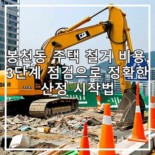 봉천동 주택 철거 비용, 3단계 점검으로 정확한 산정 시작법