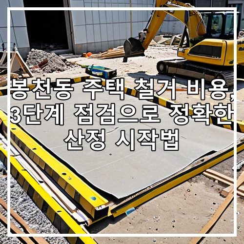 봉천동 주택 철거 비용, 3단계 점검으로 정확한 산정 시작법