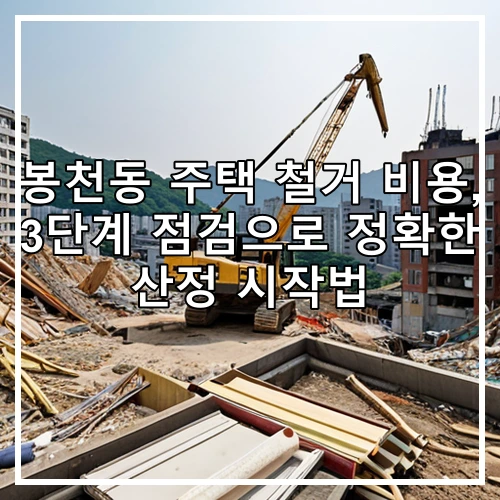 봉천동 주택 철거 비용, 3단계 점검으로 정확한 산정 시작법
