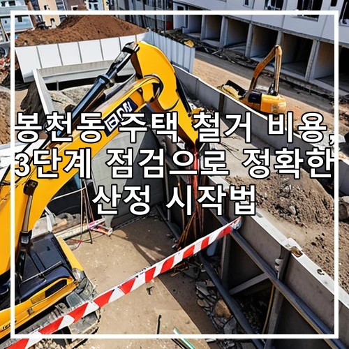 봉천동 주택 철거 비용, 3단계 점검으로 정확한 산정 시작법