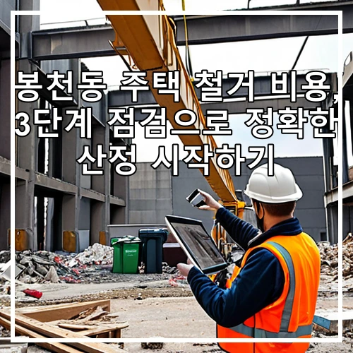 봉천동 주택 철거 비용, 3단계 점검으로 정확한 산정 시작하기
