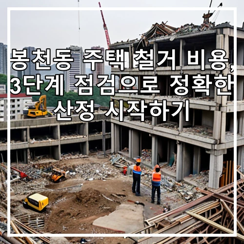 봉천동 주택 철거 비용, 3단계 점검으로 정확한 산정 시작하기