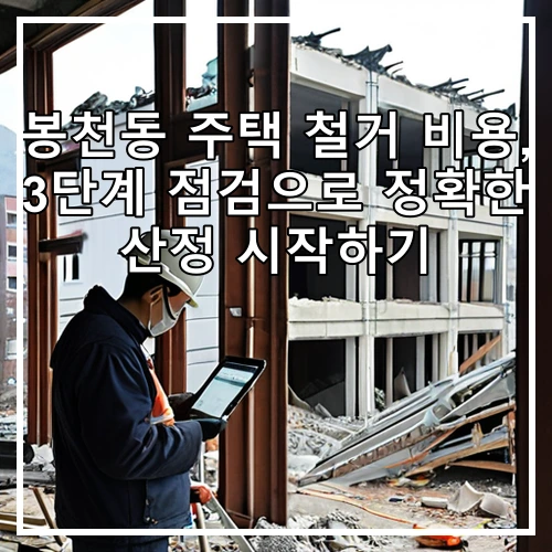 봉천동 주택 철거 비용, 3단계 점검으로 정확한 산정 시작하기