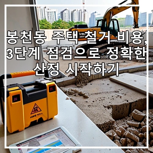 봉천동 주택 철거 비용, 3단계 점검으로 정확한 산정 시작하기