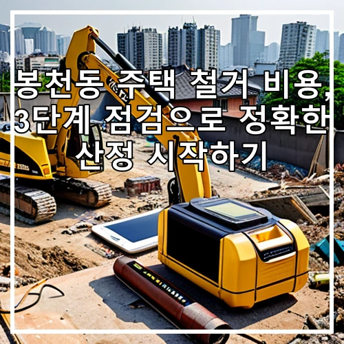 봉천동 주택 철거 비용, 3단계 점검으로 정확한 산정 시작하기
