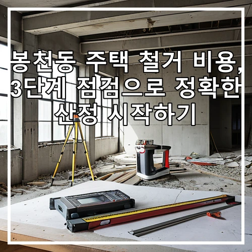 봉천동 주택 철거 비용, 3단계 점검으로 정확한 산정 시작하기